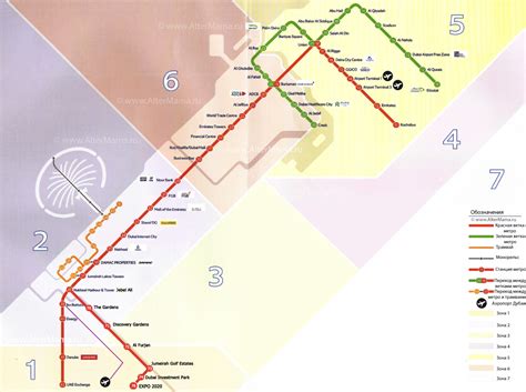 карта на метро дубай